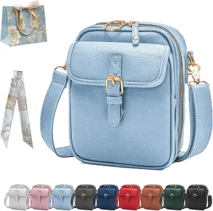 Urvashi Crossbody Leather Bag, Anti Theft Shoulder Bags Built In Wallet, Large Capacity with 10 Card Slots
