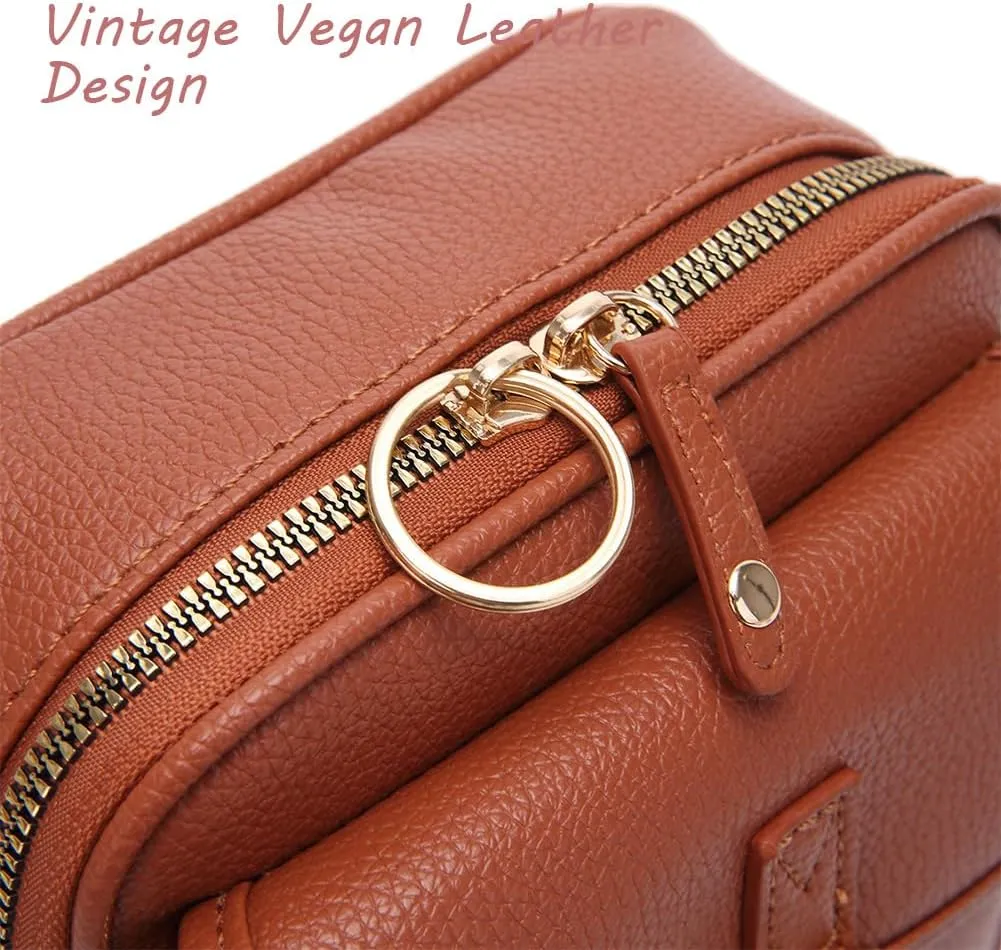 Urvashi Crossbody Leather Bag, Anti Theft Shoulder Bags Built In Wallet, Large Capacity with 10 Card Slots