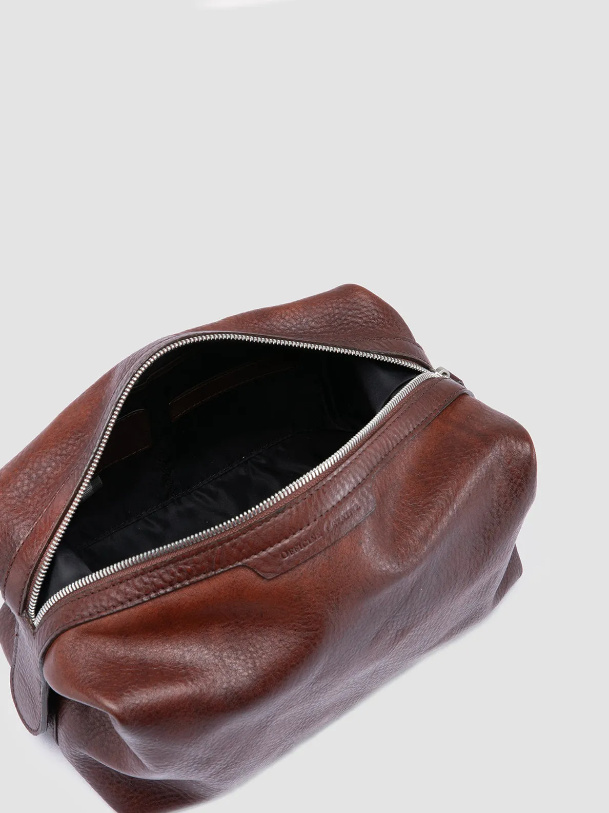 VANITY CASE 001 - Brown Leather Pouch
