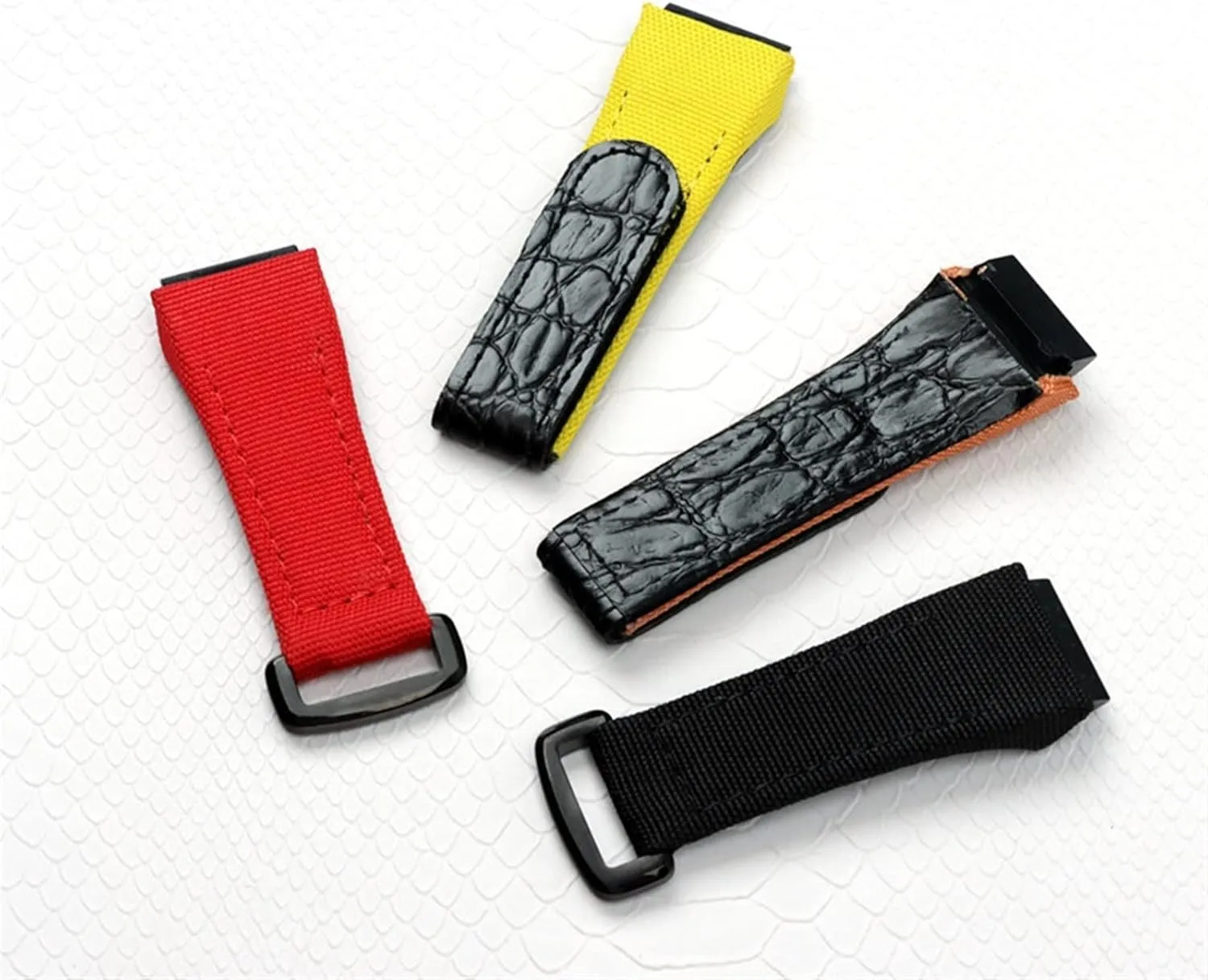 VELORE 25mm Men Nylon Fabric With Leather Watchband For Richard Watch Mille Strap Band Bracelet Buckle For Spring Bar Version