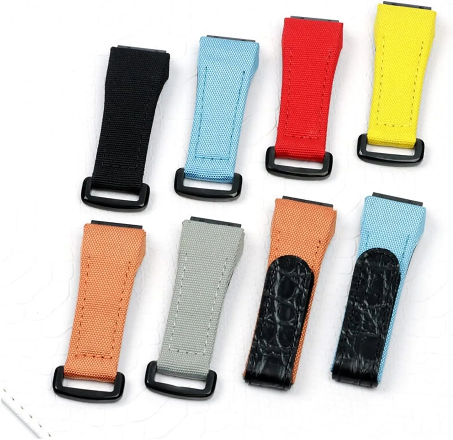 VELORE 25mm Men Nylon Fabric With Leather Watchband For Richard Watch Mille Strap Band Bracelet Buckle For Spring Bar Version