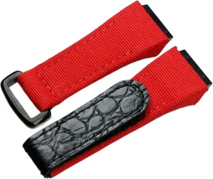 VELORE 25mm Men Nylon Fabric With Leather Watchband For Richard Watch Mille Strap Band Bracelet Buckle For Spring Bar Version