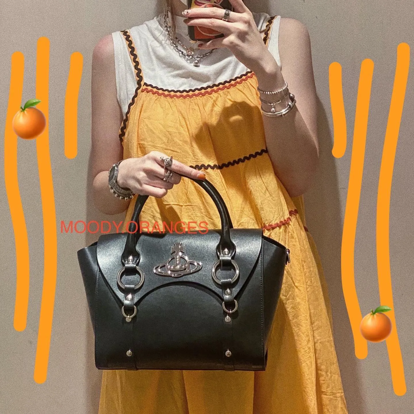Vivienne Westwood Matte Medium Betty Leather Bag