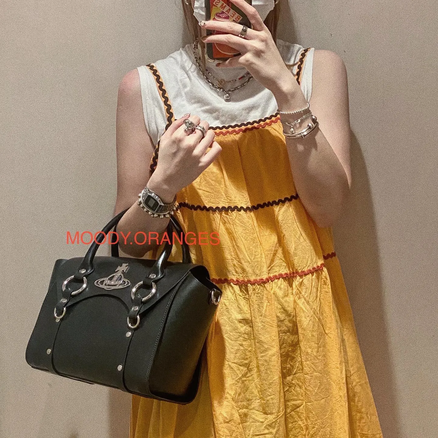 Vivienne Westwood Matte Medium Betty Leather Bag