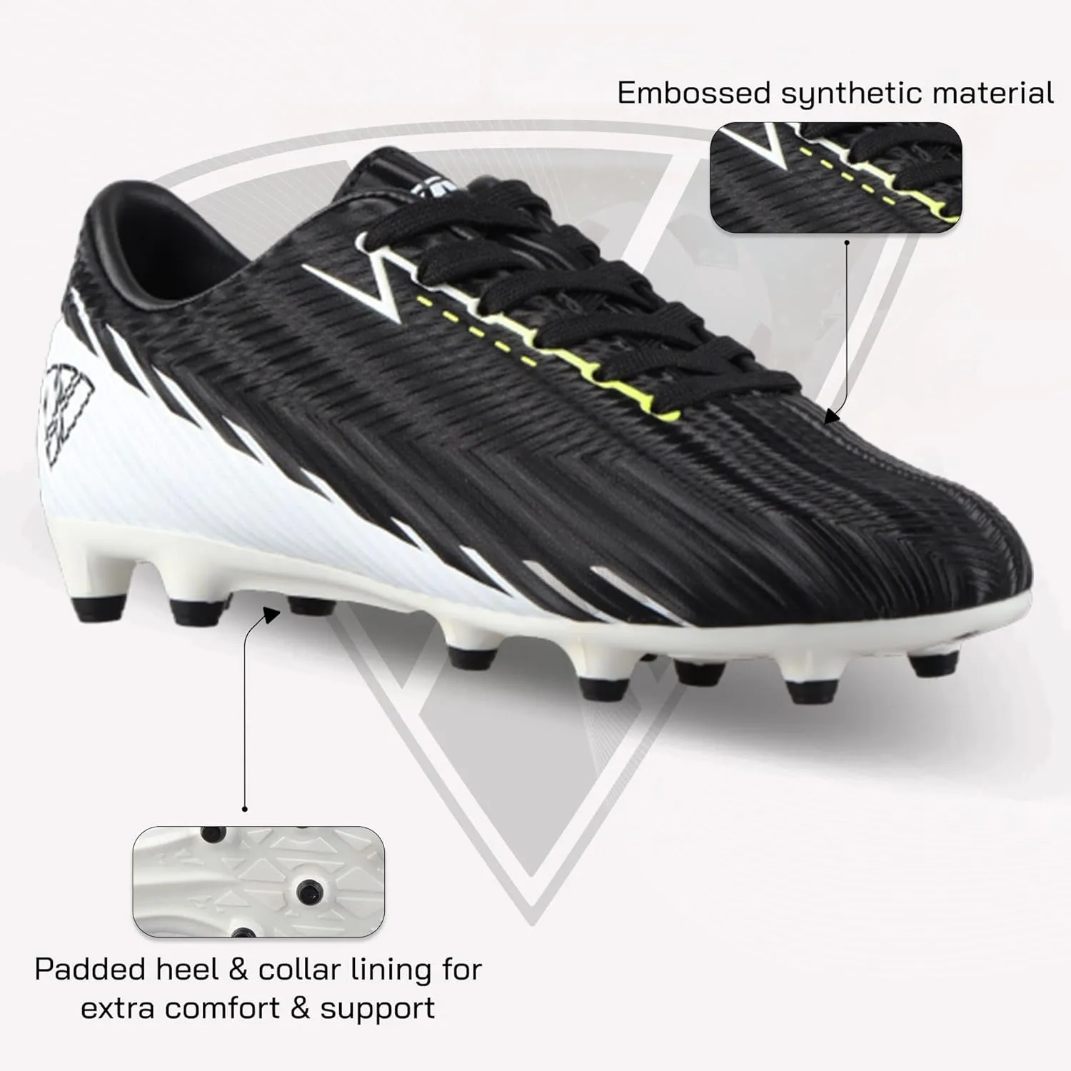 Vizari USA Youth Soccer Cleats Boys, Girls - Firm Ground Football Shoes for Toddlers/Little/Big Kids | Football Cleats - TPU Outsole - Pink, Black, Blue