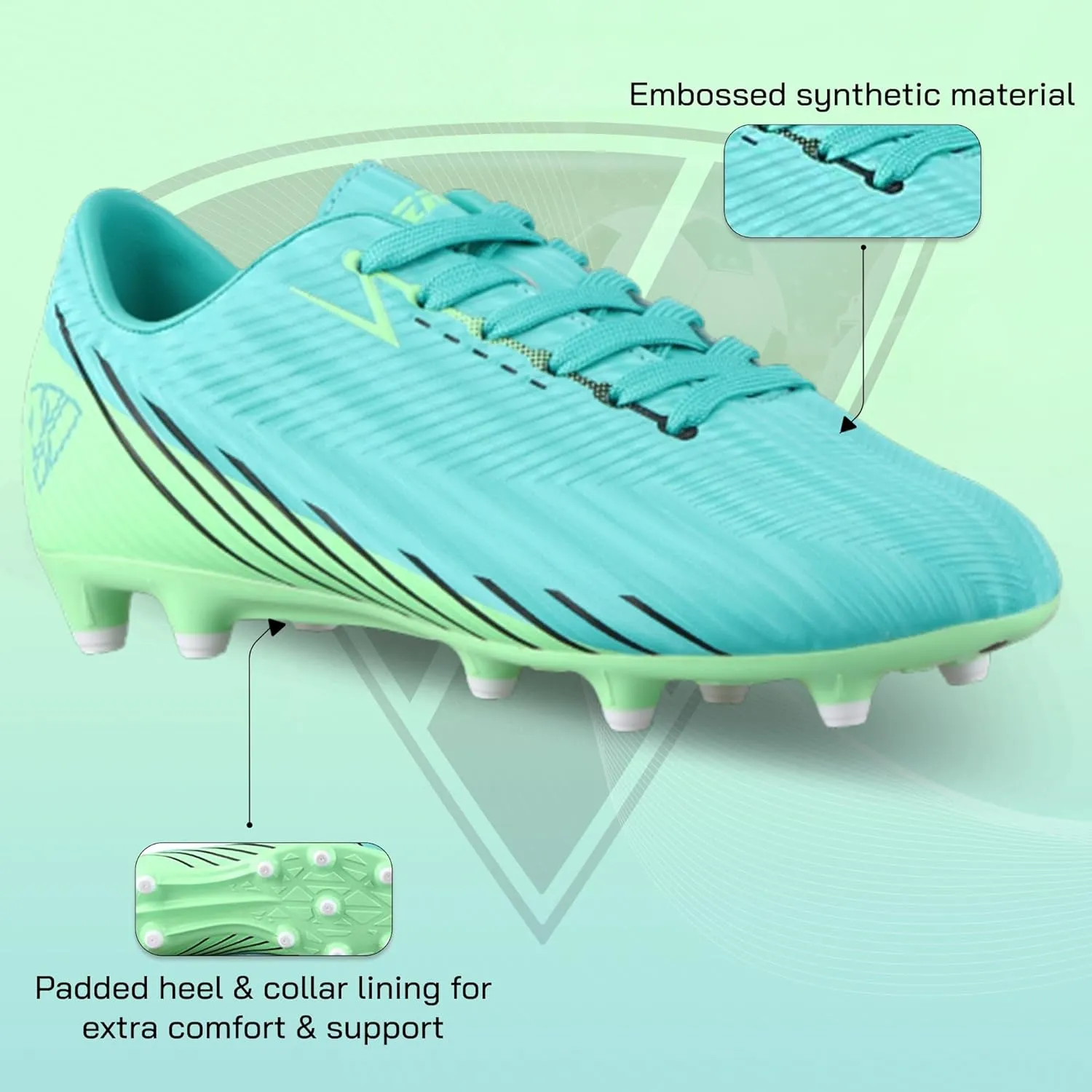 Vizari USA Youth Soccer Cleats Boys, Girls - Firm Ground Football Shoes for Toddlers/Little/Big Kids | Football Cleats - TPU Outsole - Pink, Black, Blue