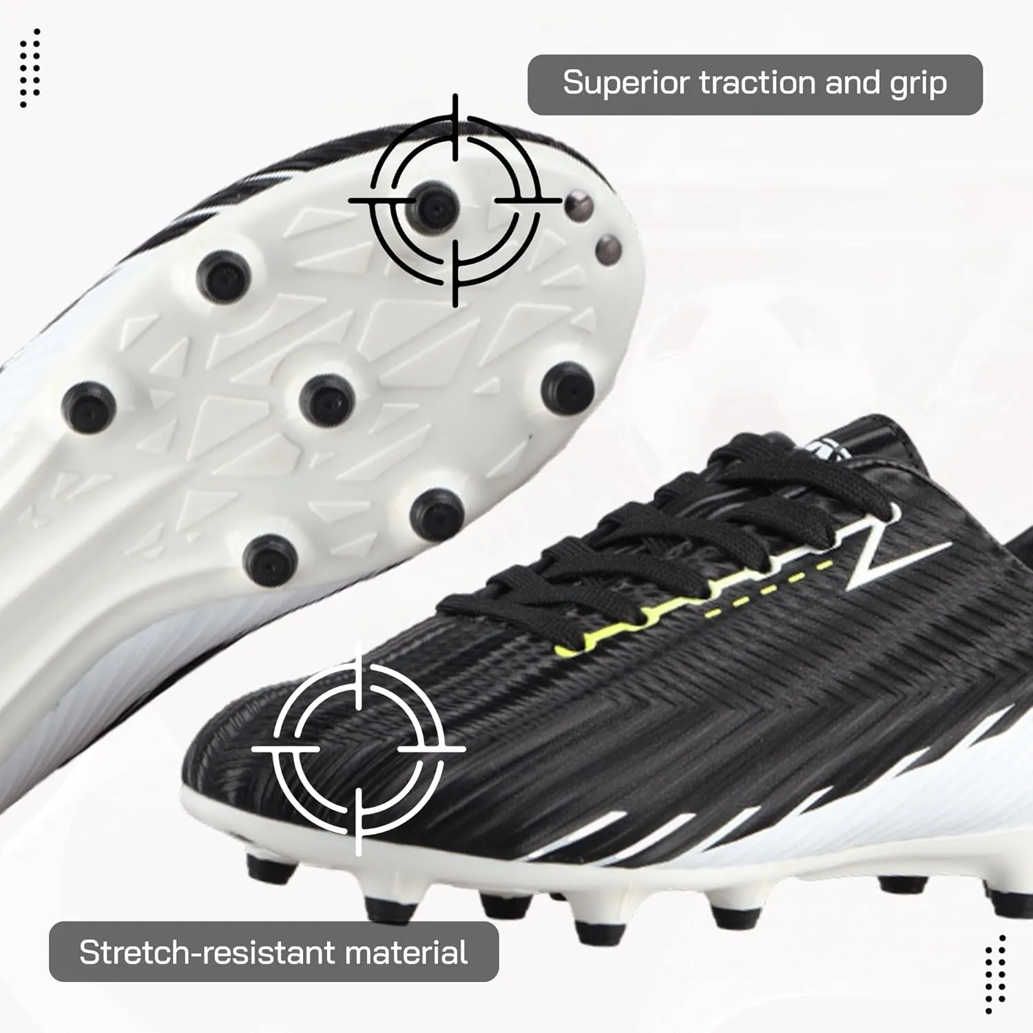Vizari USA Youth Soccer Cleats Boys, Girls - Firm Ground Football Shoes for Toddlers/Little/Big Kids | Football Cleats - TPU Outsole - Pink, Black, Blue