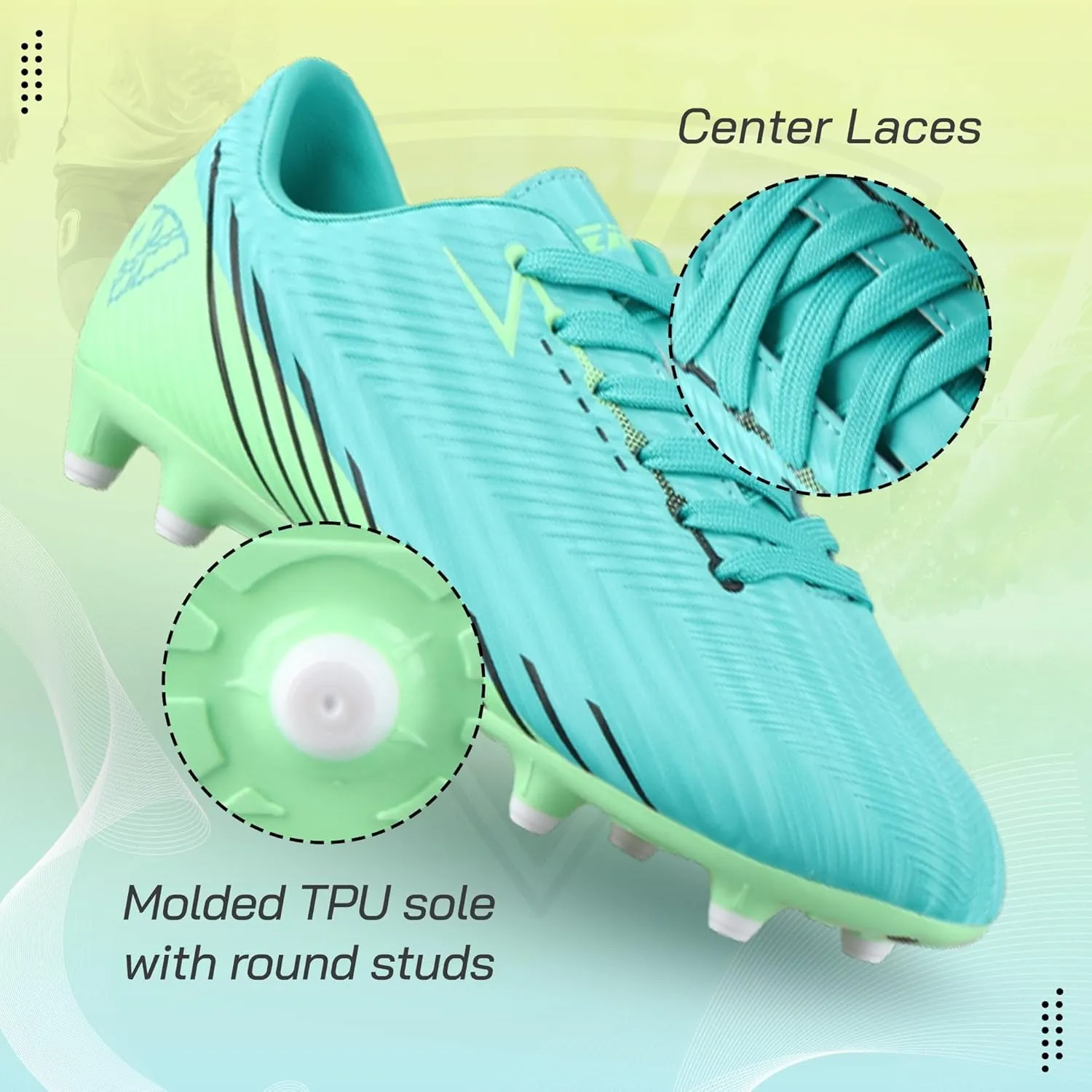 Vizari USA Youth Soccer Cleats Boys, Girls - Firm Ground Football Shoes for Toddlers/Little/Big Kids | Football Cleats - TPU Outsole - Pink, Black, Blue