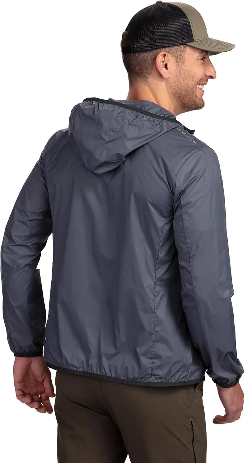 Vortex Men's Storm Silencer Pro Rain Breaker Jackets - DWR Treated, Packs Into Own Pocket