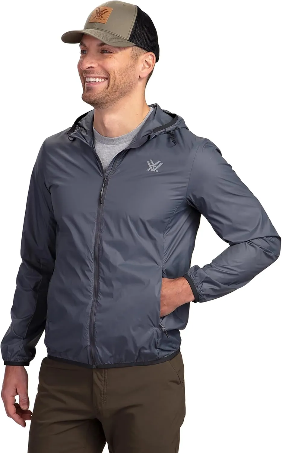 Vortex Men's Storm Silencer Pro Rain Breaker Jackets - DWR Treated, Packs Into Own Pocket