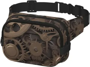 Waist Pack for Men Women Crossbody Belt Bag Steampunk Mechanical Gears Waist Bag Travel Fanny Pack Bum Bags