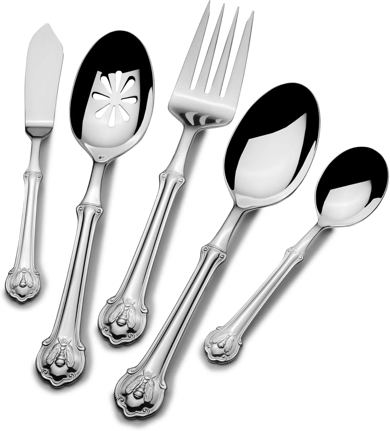 Wallace Napoleon Bee Serving, 5 piece set, Silver