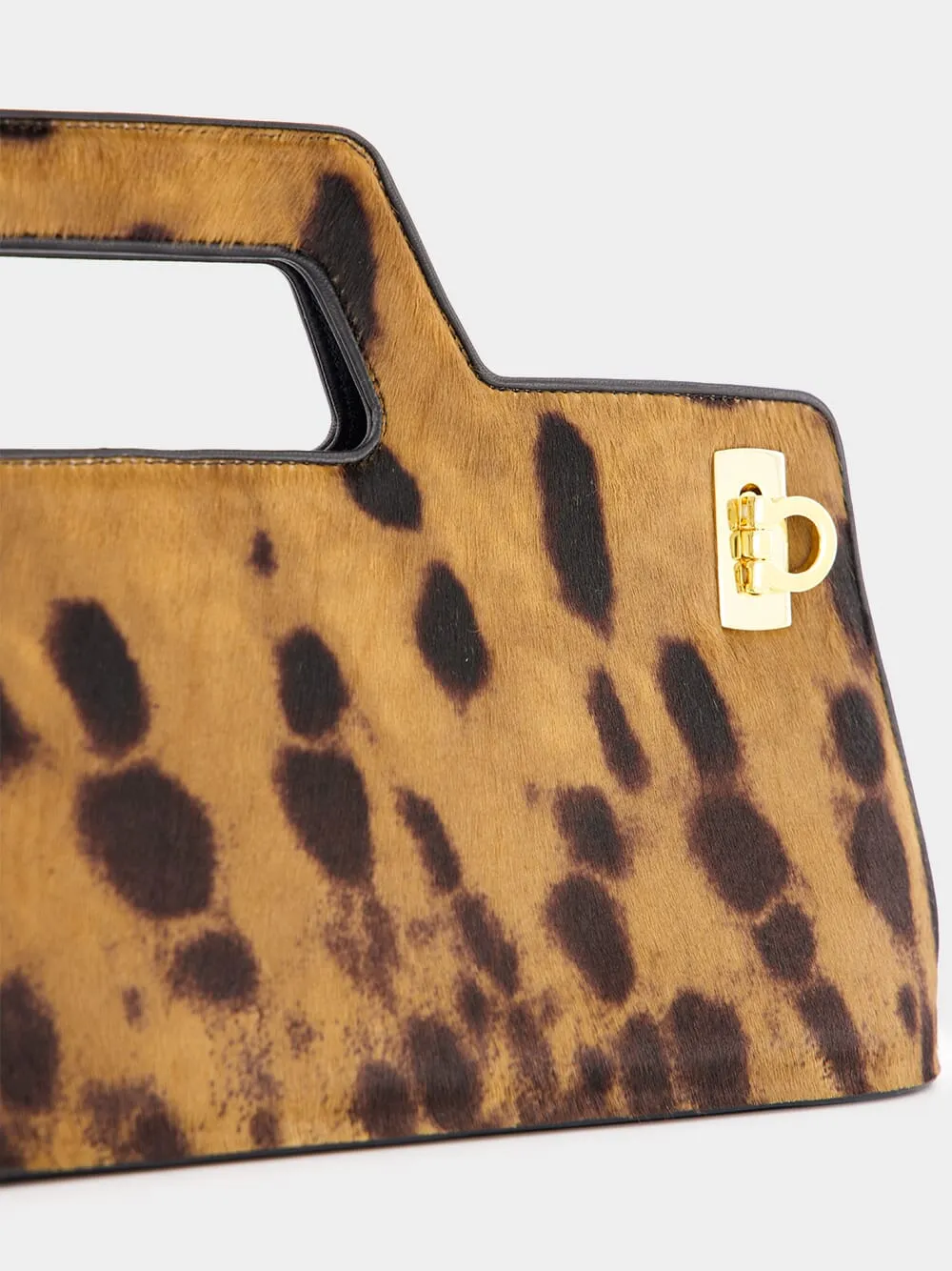 Wanda East-West Pony Hair Top Handle Bag