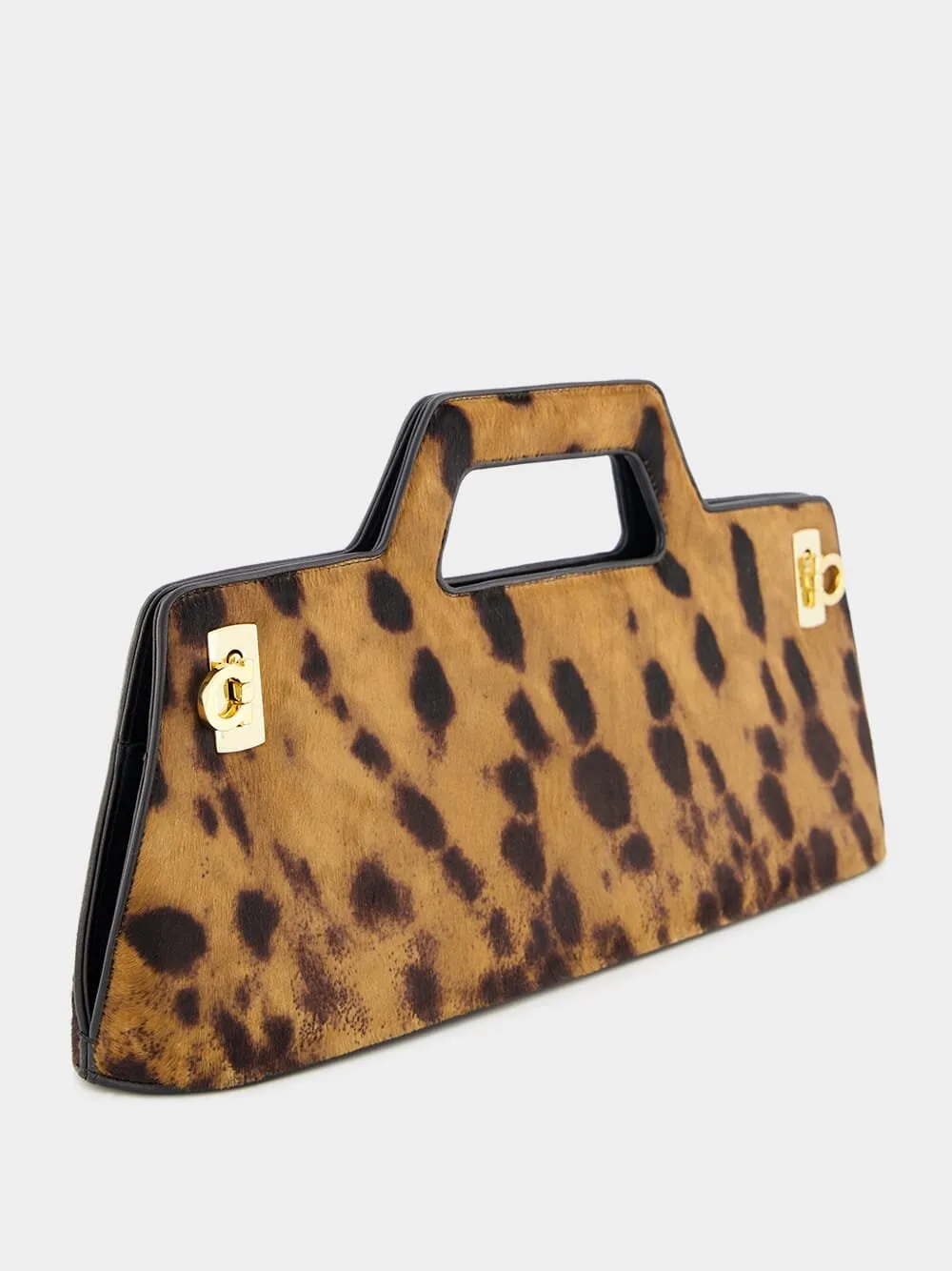 Wanda East-West Pony Hair Top Handle Bag