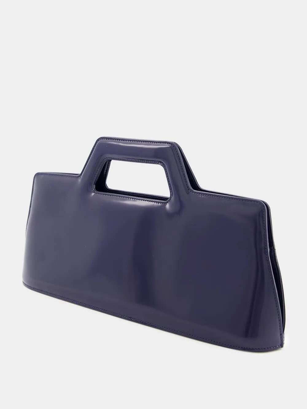 Wanda East-West Top Handle Blue Bag