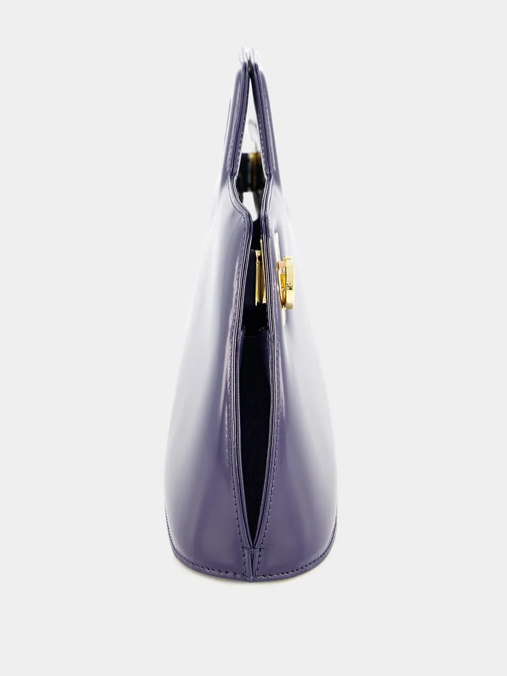 Wanda East-West Top Handle Blue Bag