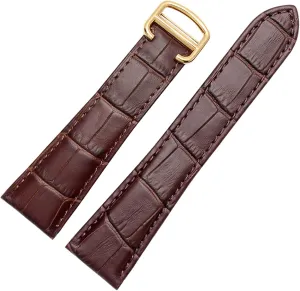 Watch Strap For Cartier Tank Genuine Leather Watch Band Men's Claire Leather Belt London Solo Mechanical Watch Accessories 25mm