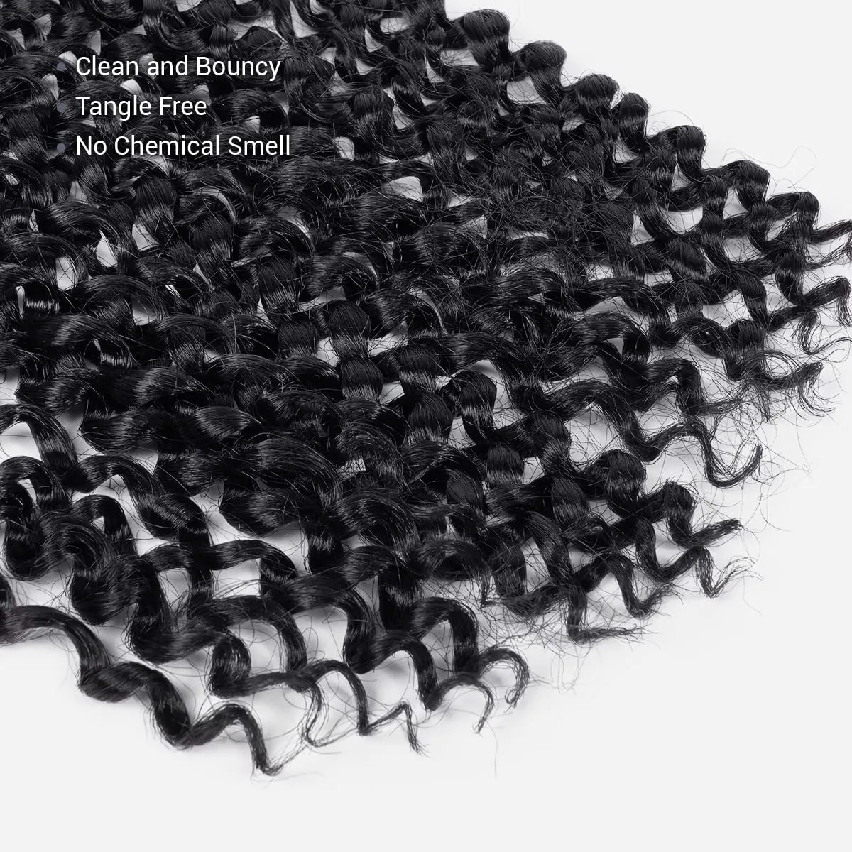 Water Wave Crochet Braids Hair, 22 Inch, 6 Packs, Synthetic Extensions for Passion Twists, Butterfly Locs, and Bohemian Styles, (1, Jet Black)