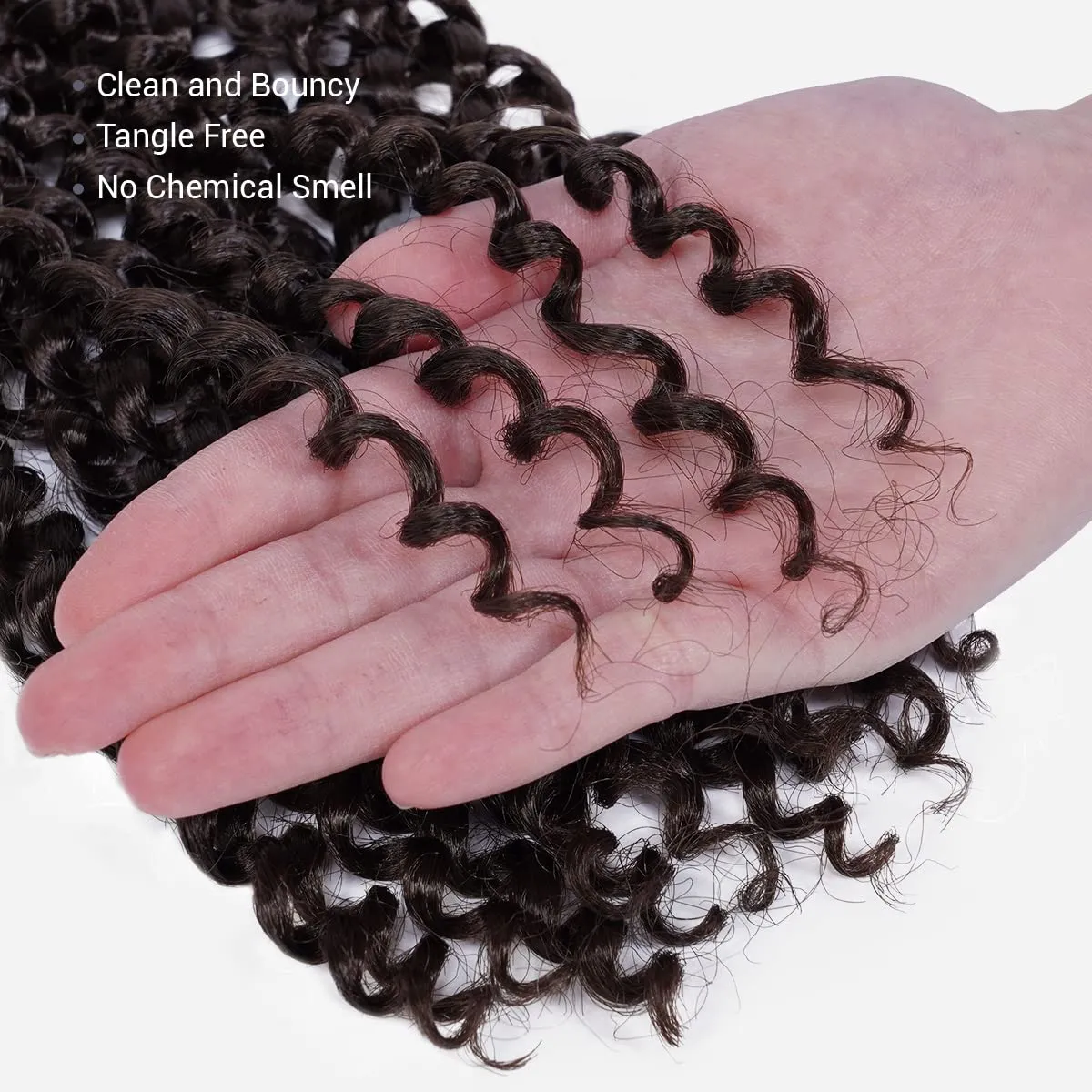 Water Wave Crochet Braids Hair, 22 Inch, 6 Packs, Synthetic Extensions for Passion Twists, Butterfly Locs, and Bohemian Styles, (4, Medium Brown)