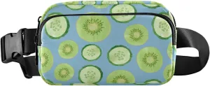 Watercolor Cucumber Slices Fanny Pack Crossbody Bag for Men Women Belt Bag Bum Bag with Adjustable Strap, Fashion Waist Packs for Travel Running Workout