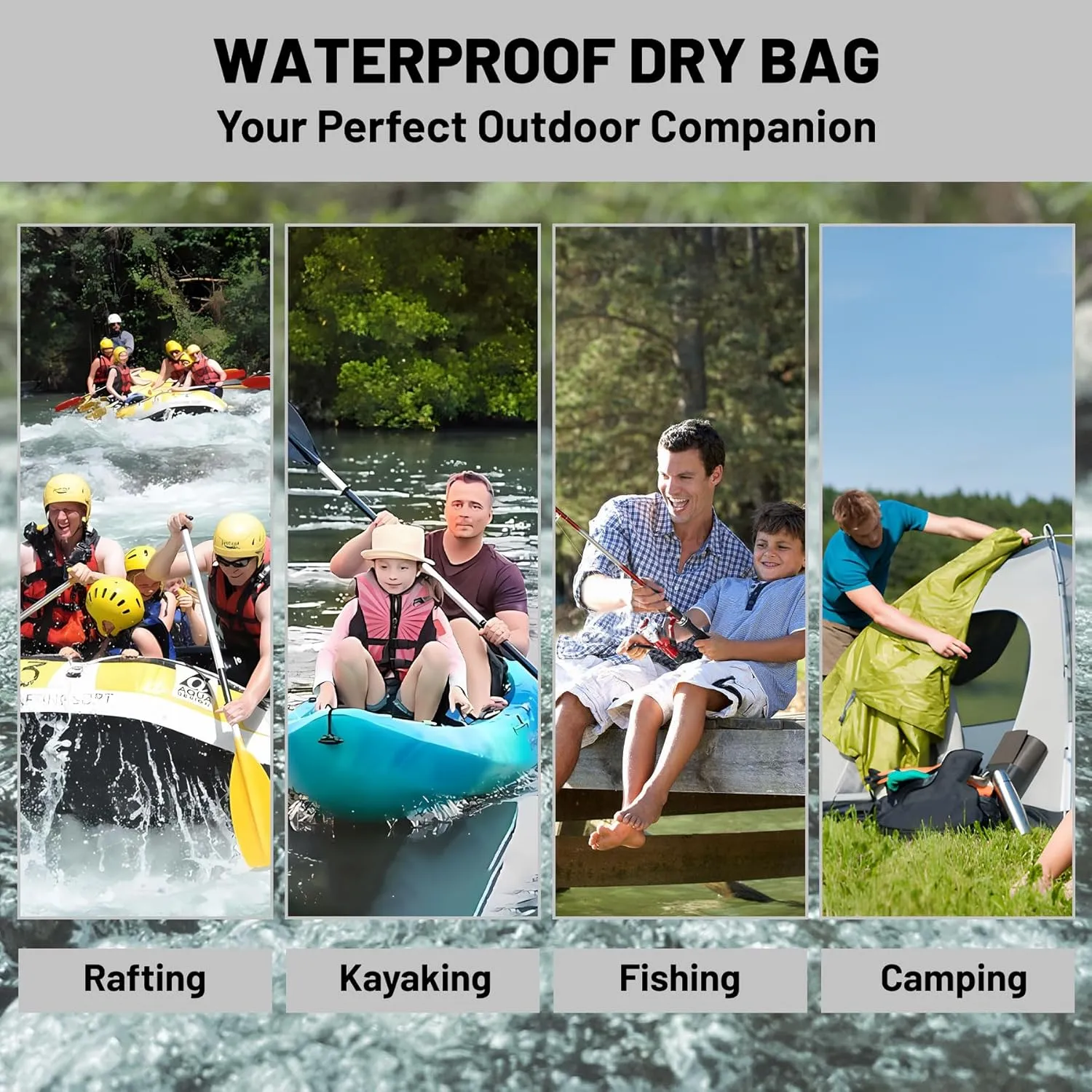Waterproof Dry Bag,Roll Top Sea Turtle Coral Starfish Waterproof Backpack 5L/10L/20L Floating and Lightweight Bags for Kayaking, Boating, Fishing, Swimming and Camping
