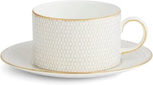 Wedgwood Gio Gold Teacup & Saucer Set