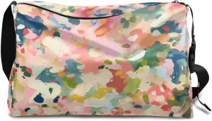 Weekend Bag Abstract Exquisite Colorful Pattern Lightweight Carry On Duffel Bag Waterproof Gym Bag Pu Leather Duffle Bag for Workout Travel Sport