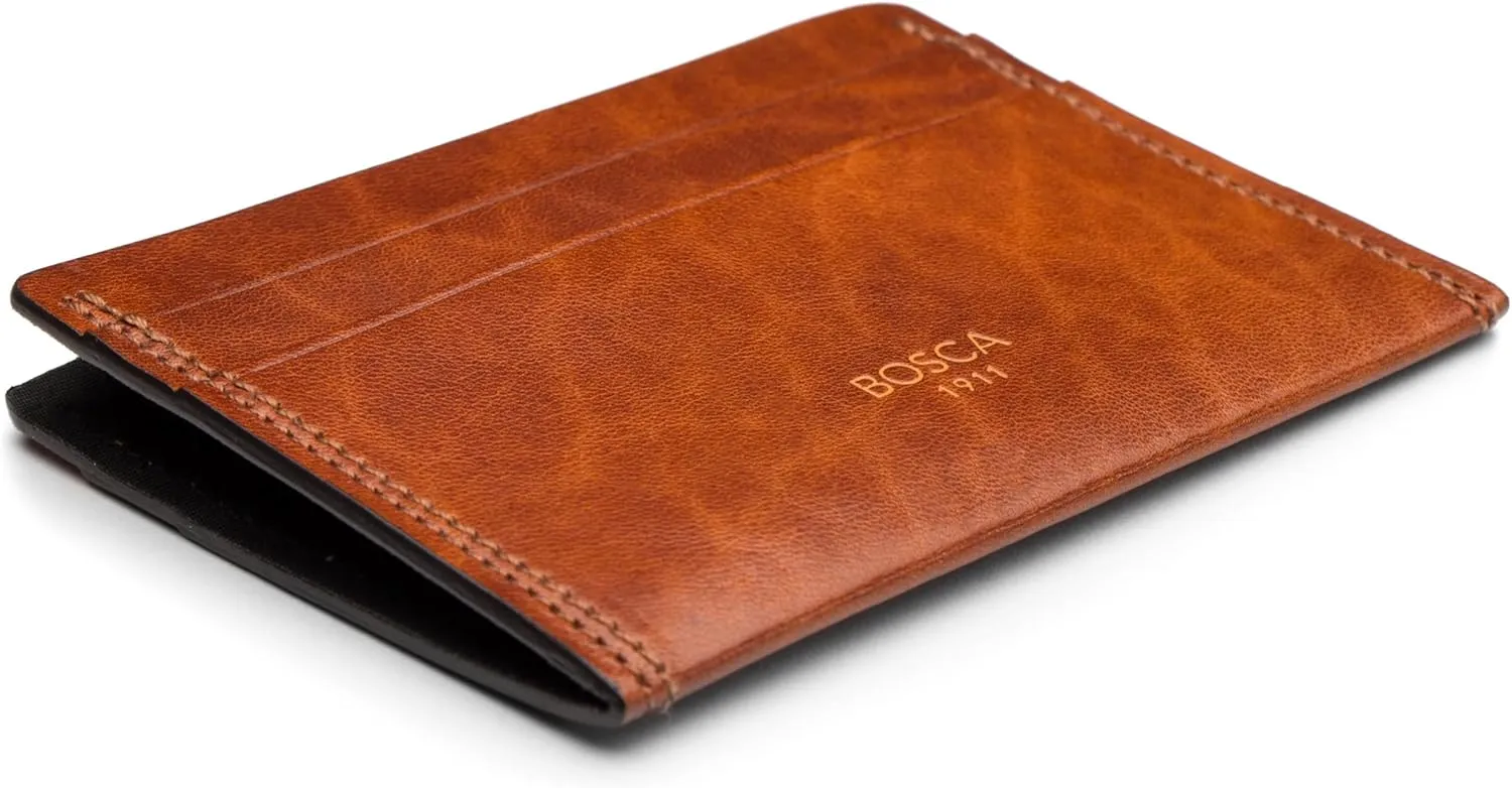 Weekend Wallet Card Case Dolce Matte Leather Amber