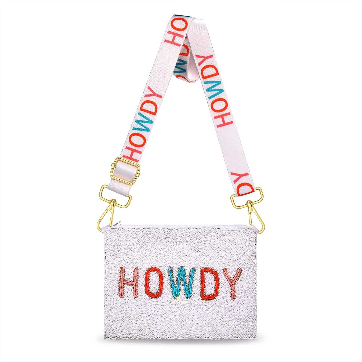 Western Purse for Women Beaded HOWDY Crossbody Purse Cowboy Boot Hat Shoulder Bag Rodeo Bachelorette Party Favors