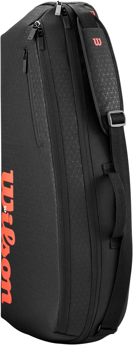 WILSON Clash V3 Super Tour Tennis Racket Bags - Black/Infrared