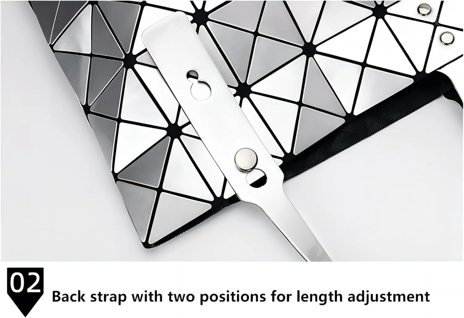 Women Handbags Geometric Luminous Bag PU LeatherBag Ladies Shoulder Bag geometric purse Sliver