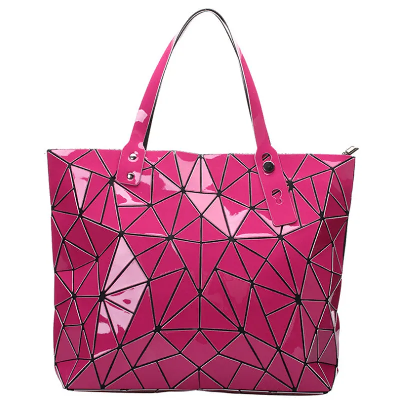 Women Irregular Geometric Lattice Envelope Clutch Shoulder Bag