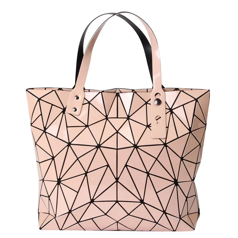 Women Irregular Geometric Lattice Envelope Clutch Shoulder Bag