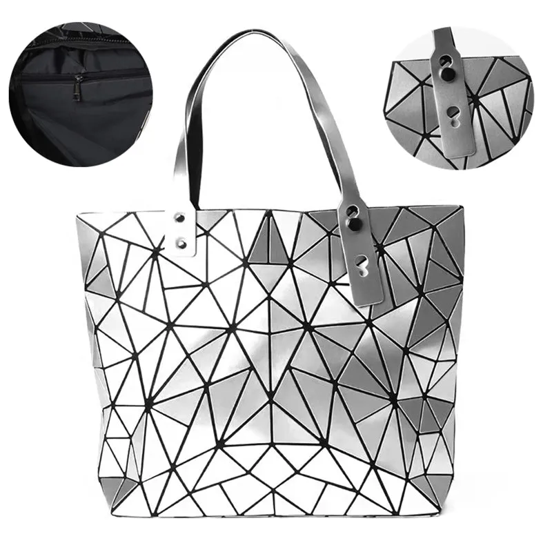 Women Irregular Geometric Lattice Envelope Clutch Shoulder Bag