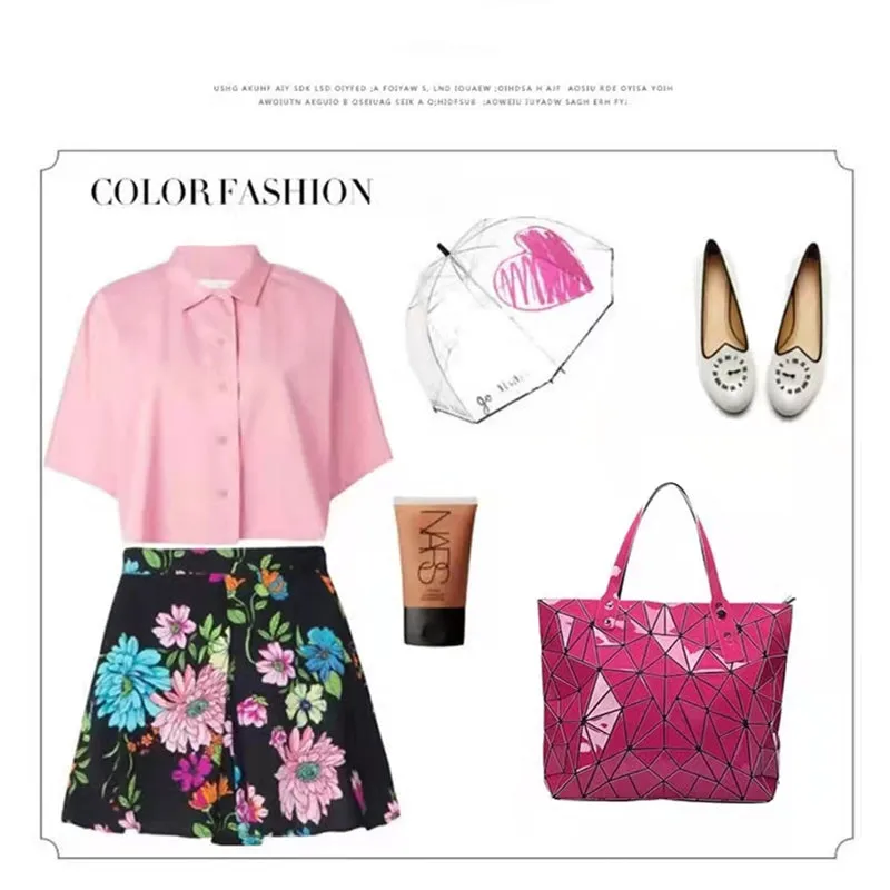 Women Irregular Geometric Lattice Envelope Clutch Shoulder Bag