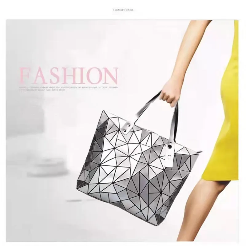 Women Irregular Geometric Lattice Envelope Clutch Shoulder Bag