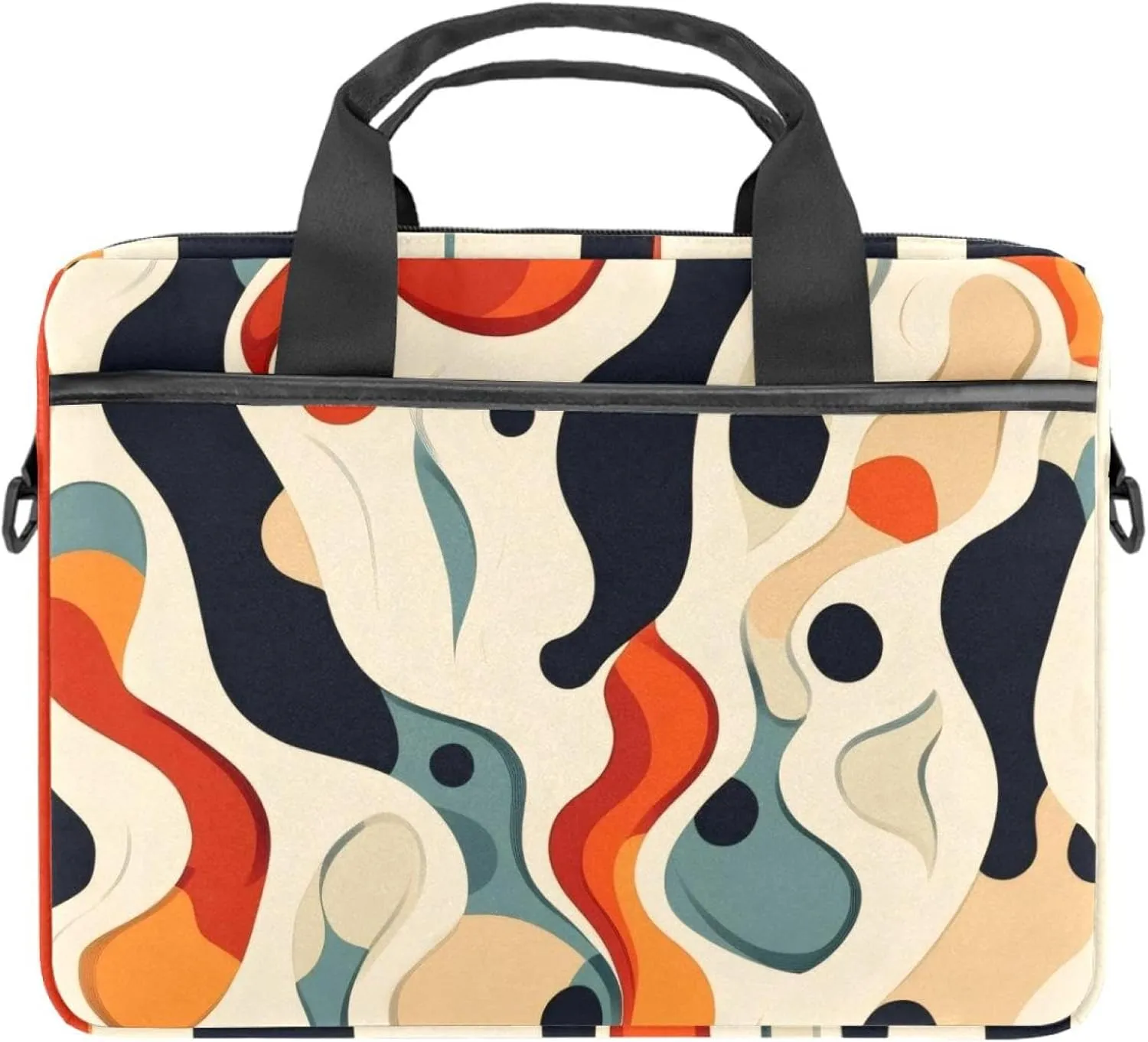 Women Laptop Bag Art Multicolor Softballs Laptop Computer Bag Work Tote Bag Shoulder Messenger Bag