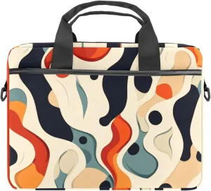 Women Laptop Bag Art Multicolor Softballs Laptop Computer Bag Work Tote Bag Shoulder Messenger Bag