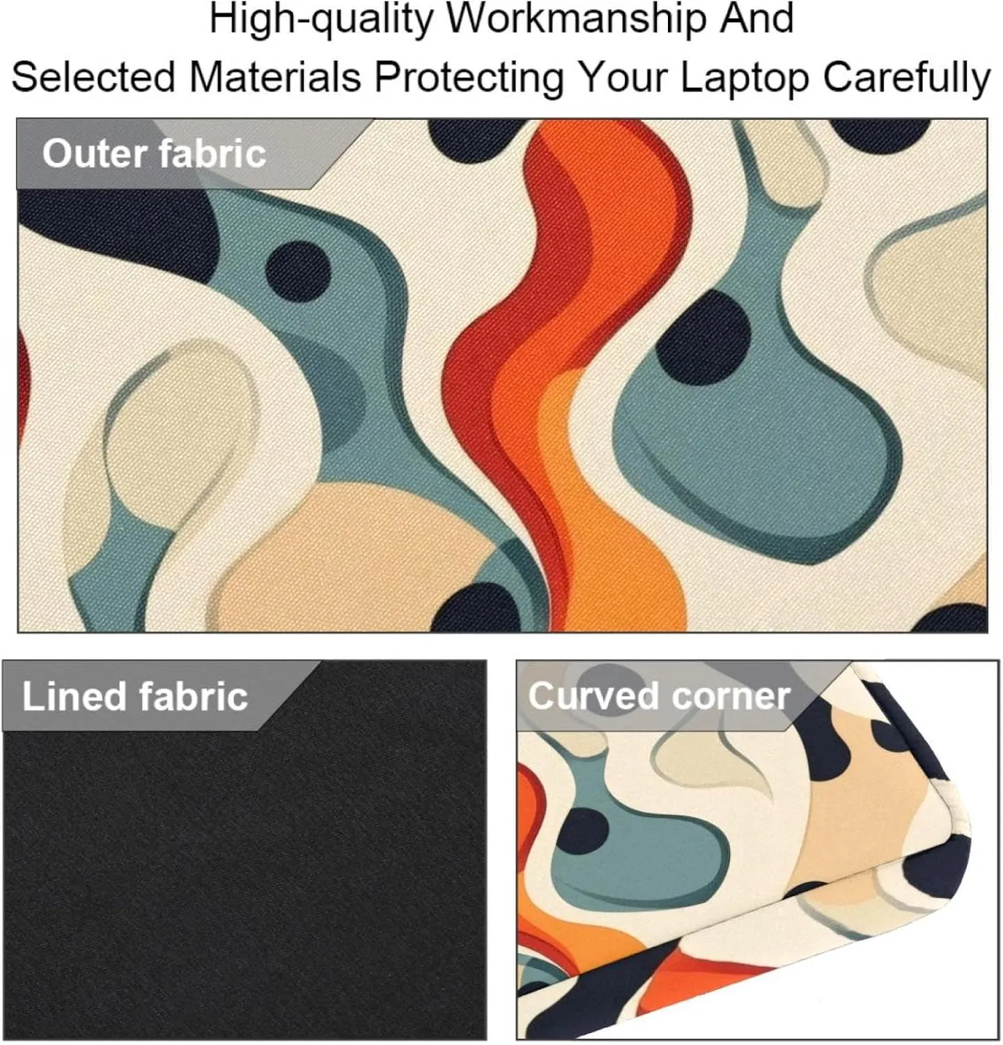 Women Laptop Bag Art Multicolor Softballs Laptop Computer Bag Work Tote Bag Shoulder Messenger Bag