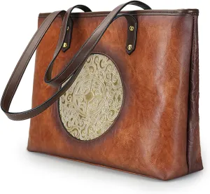 Women Tote Bags Shoulder Purse Ladies Handle Shoulder Handbags Vintage Embossed