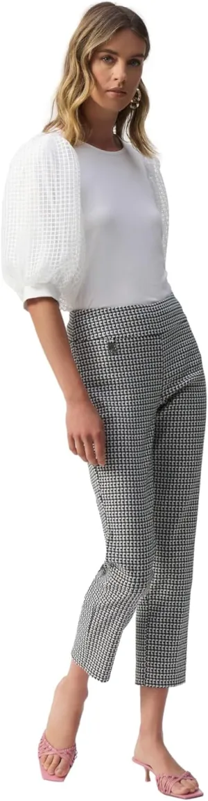 Women's Geometric Jacquard Crop Pull-on Pants