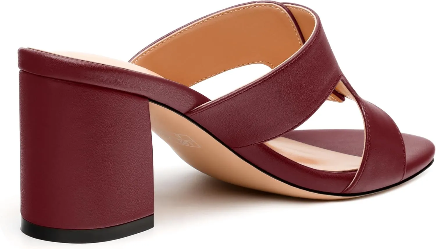 Women's Heeled Sandals, Round Open Toe Mid Chunky Heel, Buckle Fashion Slide Sandal for Wedding Party Daily Dressy