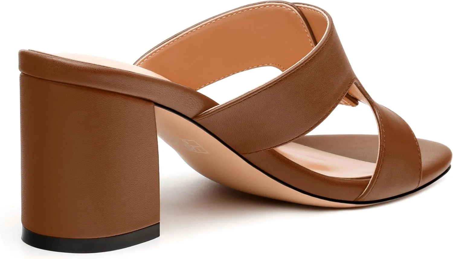 Women's Heeled Sandals, Round Open Toe Mid Chunky Heel, Buckle Fashion Slide Sandal for Wedding Party Daily Dressy