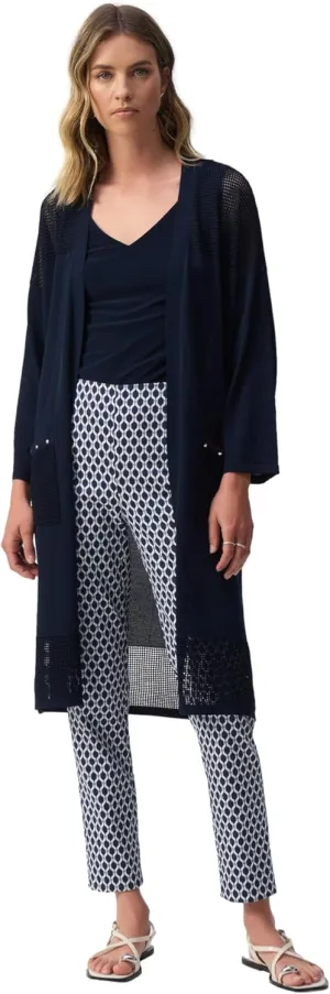 Women's Jacquard Geometric Print Slim Fit Pants