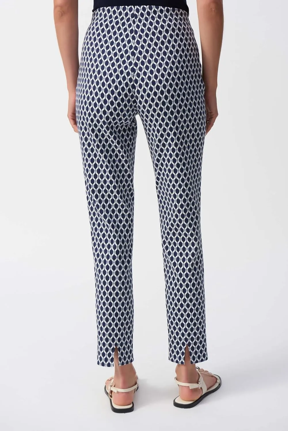 Women's Jacquard Geometric Print Slim Fit Pants
