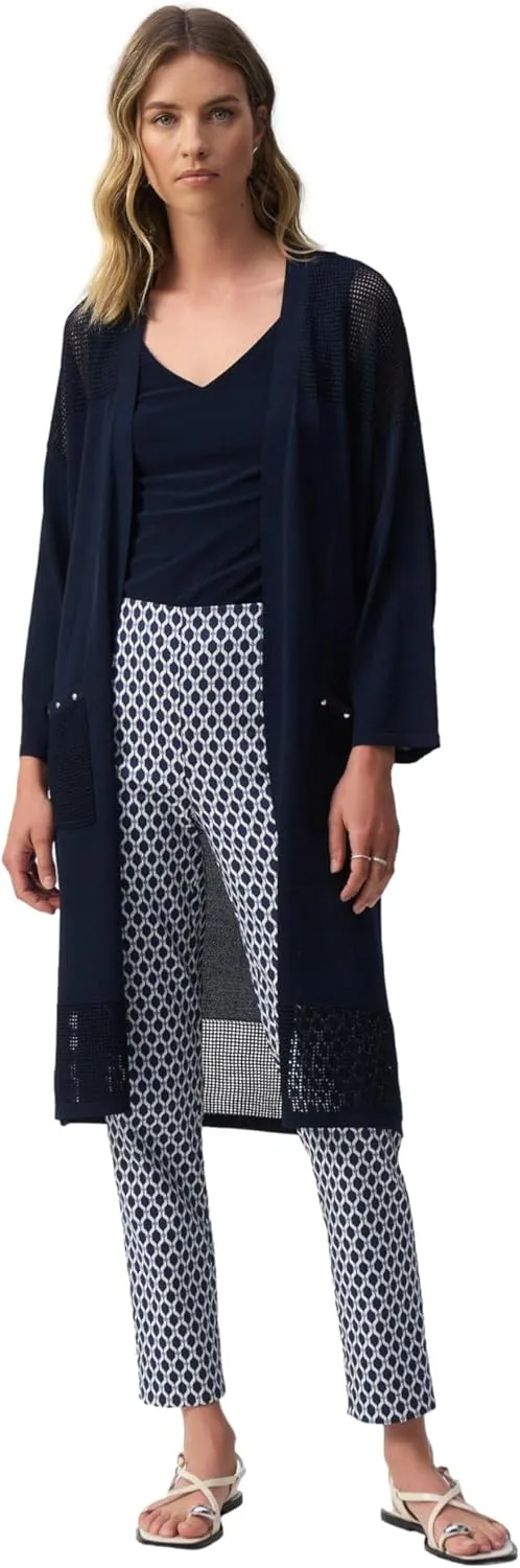 Women's Jacquard Geometric Print Slim Fit Pants