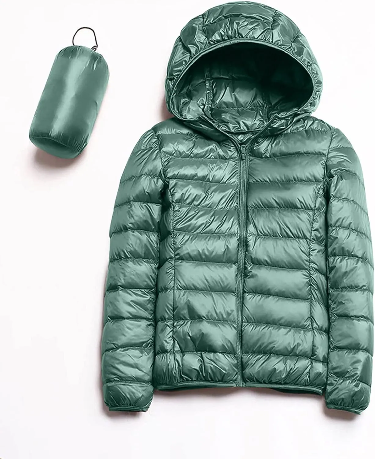 Women's Lightweight Long-Sleeve Water-Resistant Packable Hooded Puffer Jacket Winter Coat Women Down Coats Ski Jacket