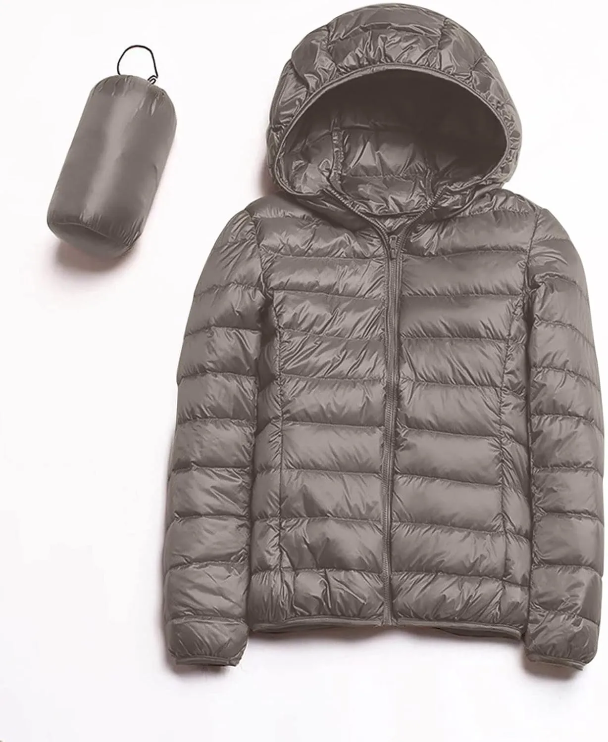 Women's Lightweight Long-Sleeve Water-Resistant Packable Hooded Puffer Jacket Winter Coat Women Down Coats Ski Jacket
