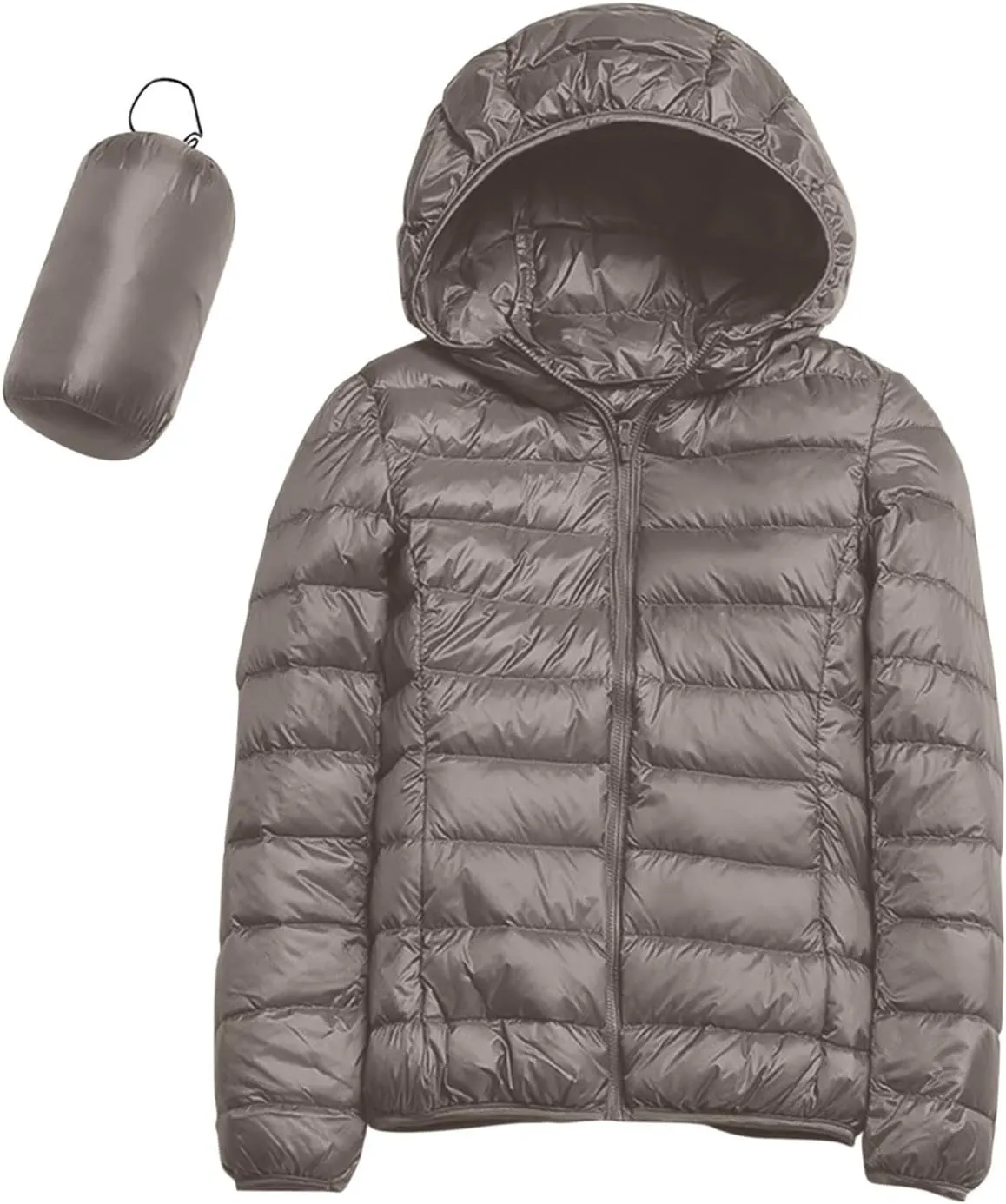 Women's Lightweight Long-Sleeve Water-Resistant Packable Hooded Puffer Jacket Winter Coat Women Down Coats Ski Jacket