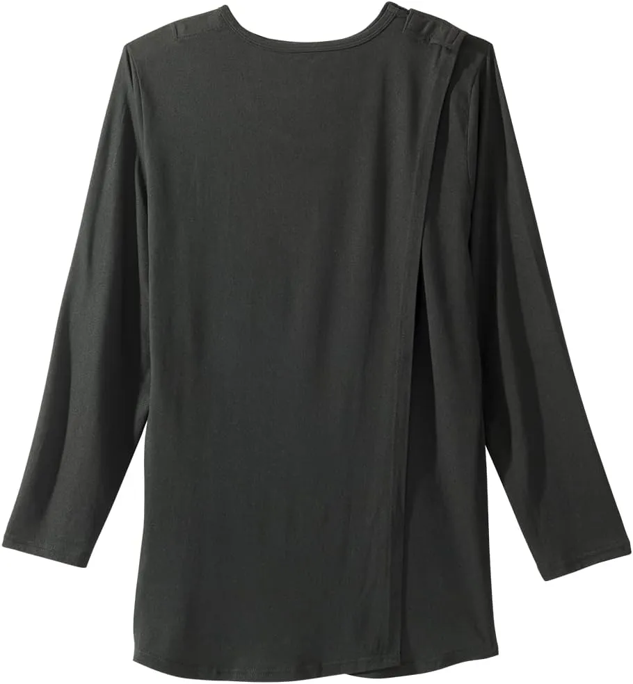Women’s Open-Back Adaptive Long Sleeve Embellished Top